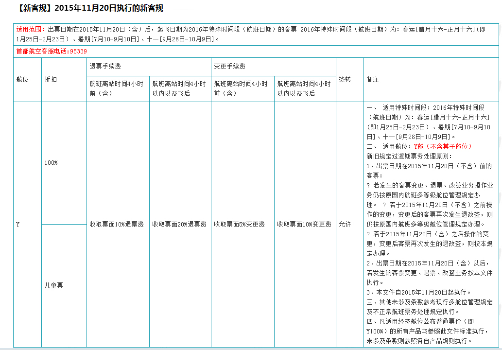 航司客规